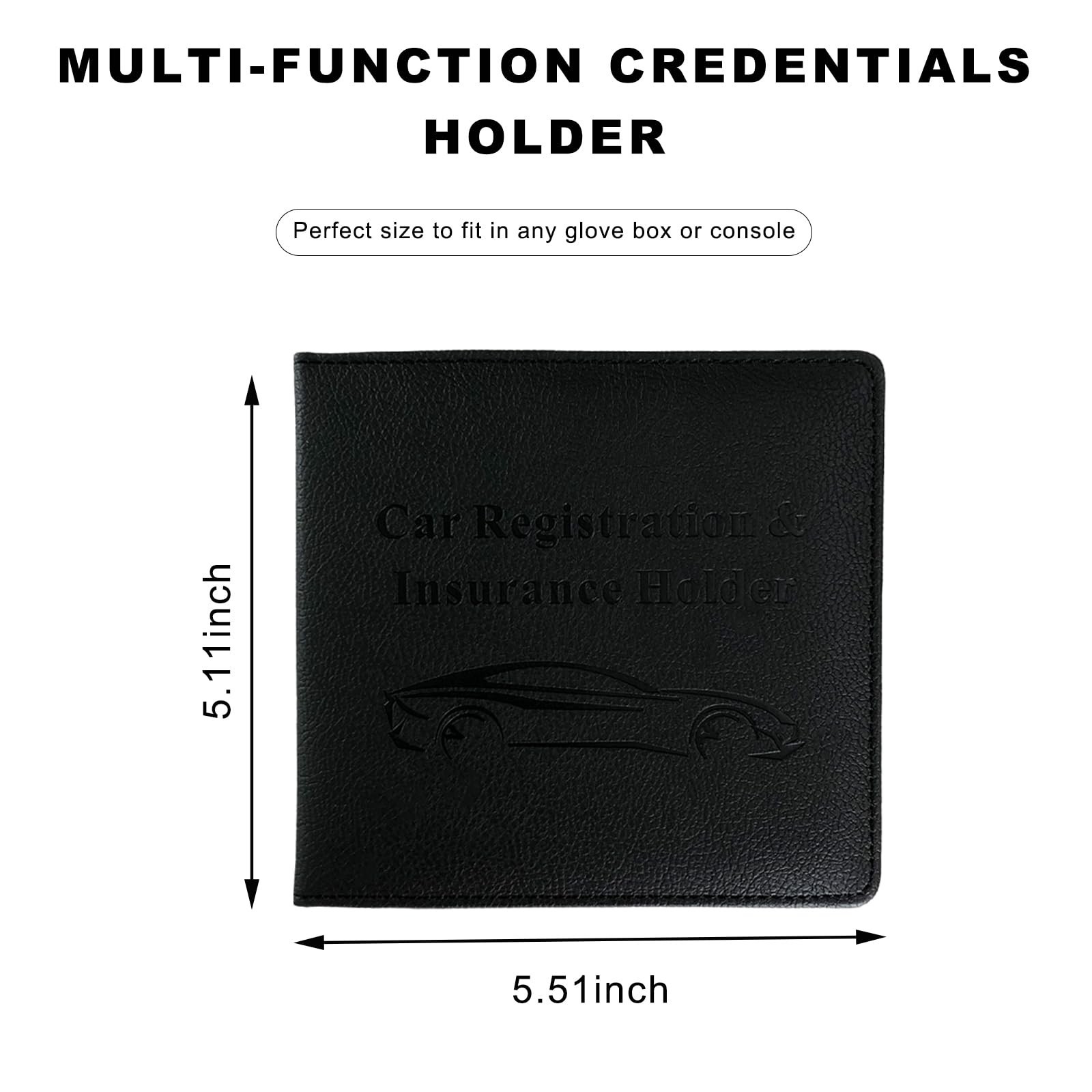 Car Registration and Insurance Holder, Waterproof Auto Glove Box Document Org…