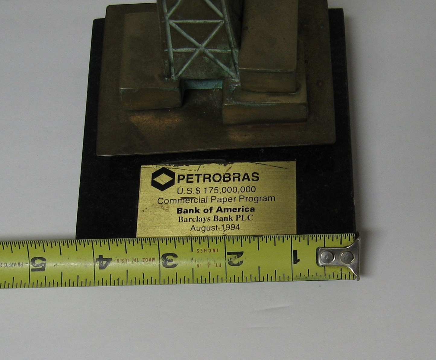 1994 Barclays Latin America, Bank of America CEO, Award Trophy Petobras/Palermo