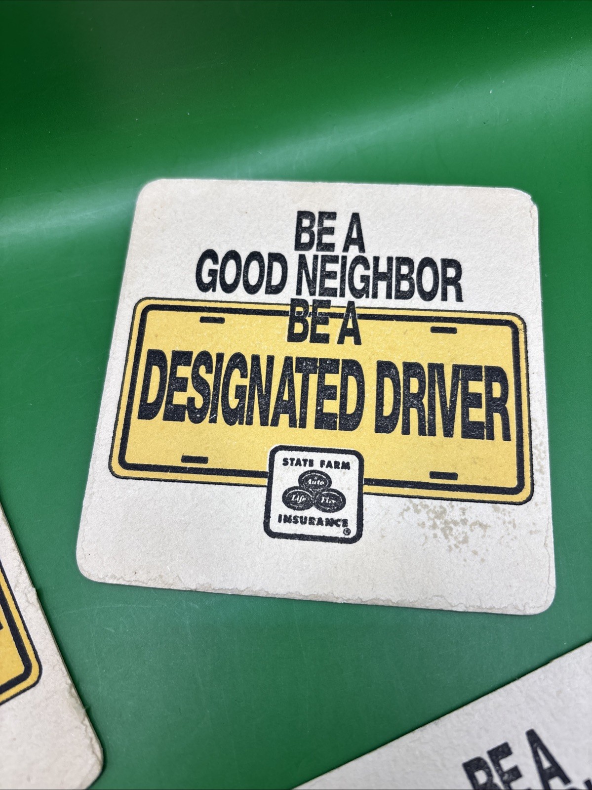 VTG Lot of 4 State Farm “Be A Good Neighbor, Be A Designated Driver” Coasters