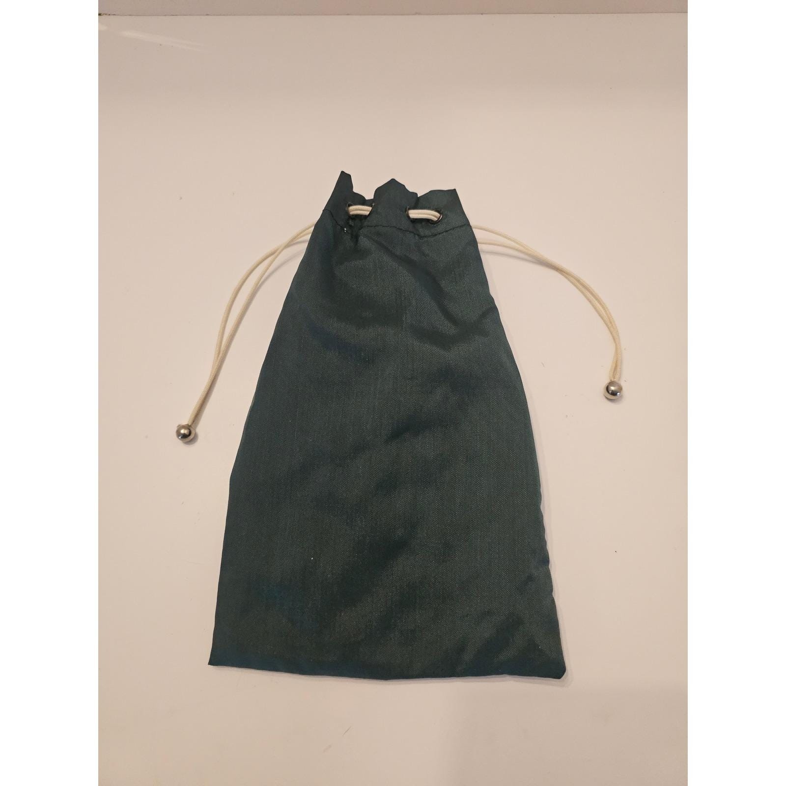 Vintage Central Bank Co Lorain Ohio Drawstring Coin Deposit Pouch Bag Green
