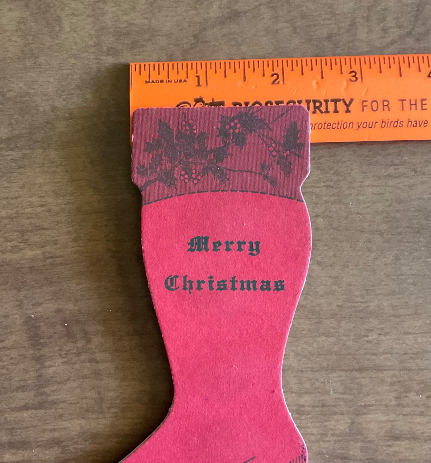 Vintage Dime Money Holder Christmas Stocking First National Bank Great Bend KS