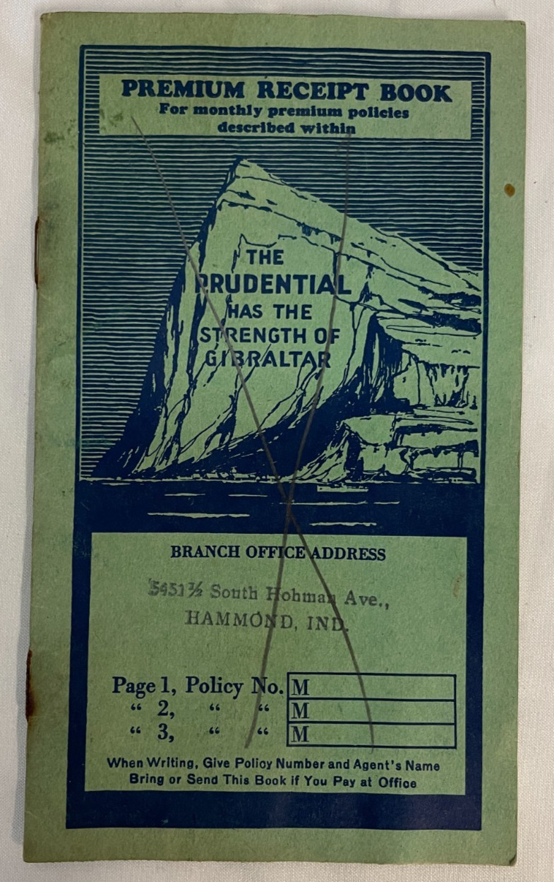 Lot of 5 1930s, 1940s Prudential Insurance Company Premium Receipt Books