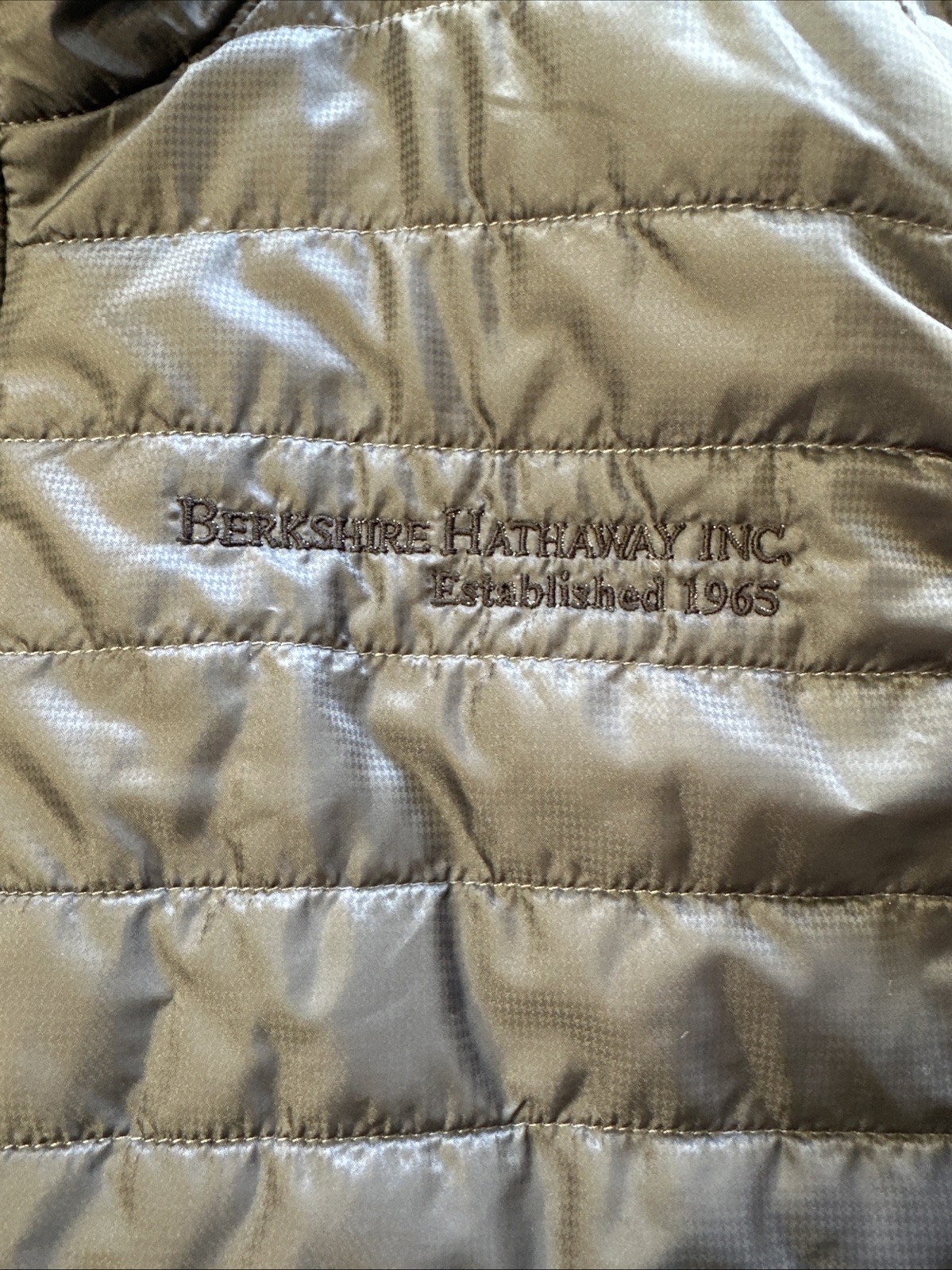 Official Berkshire Hathaway Inc. Vest From Annual Meeting Warren Buffett Large L