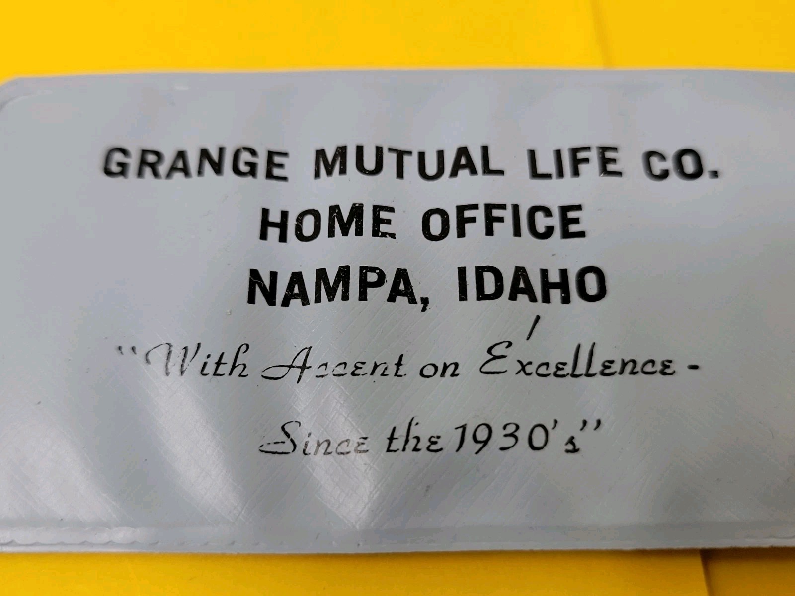 2 Vintage Grange Mutual Insurance Nampa Idaho Sewing Kit Travel Advertising RARE