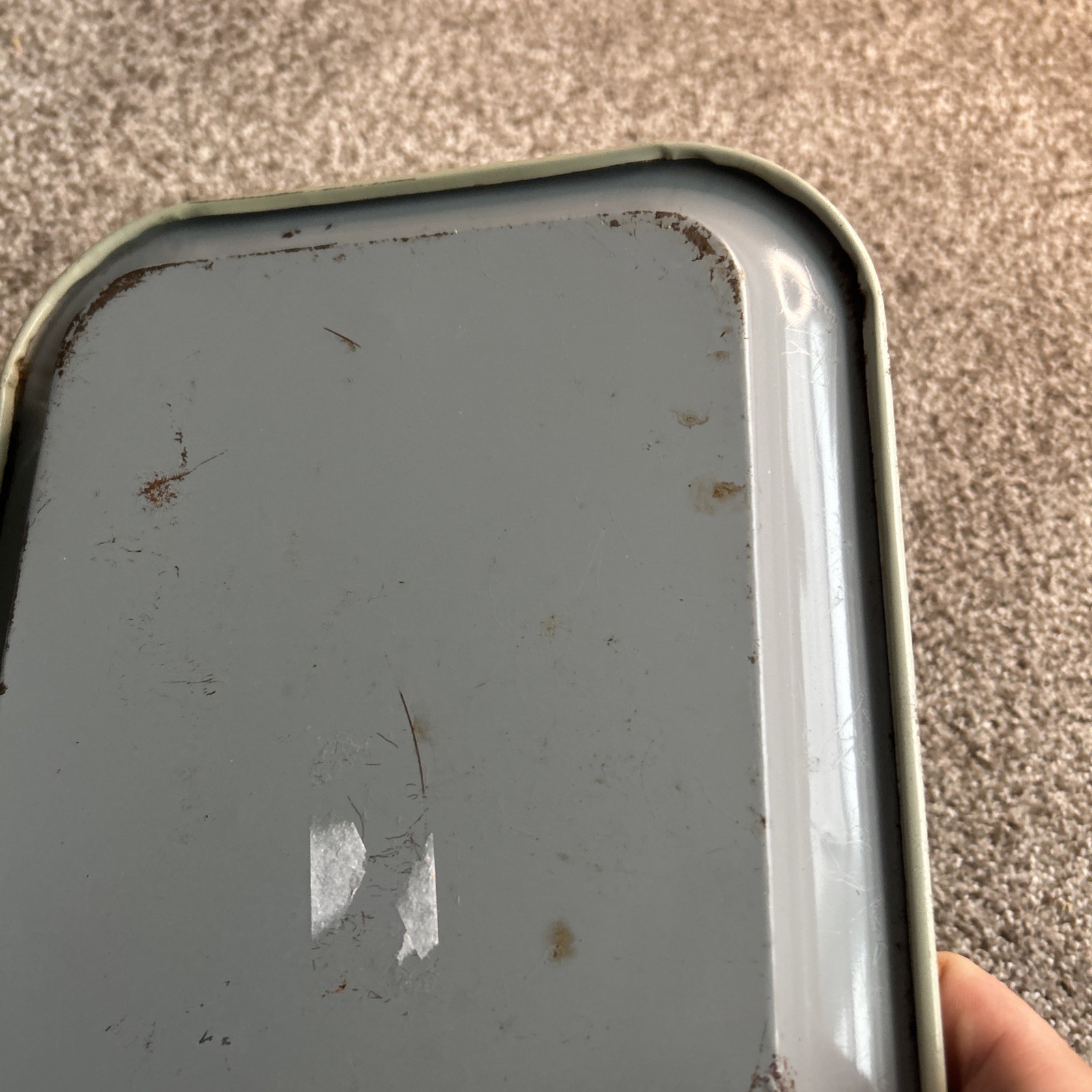 Vintage 1956? Herman Mutual Insurance Co. Iron Ridge, WI Steel Serving Tray