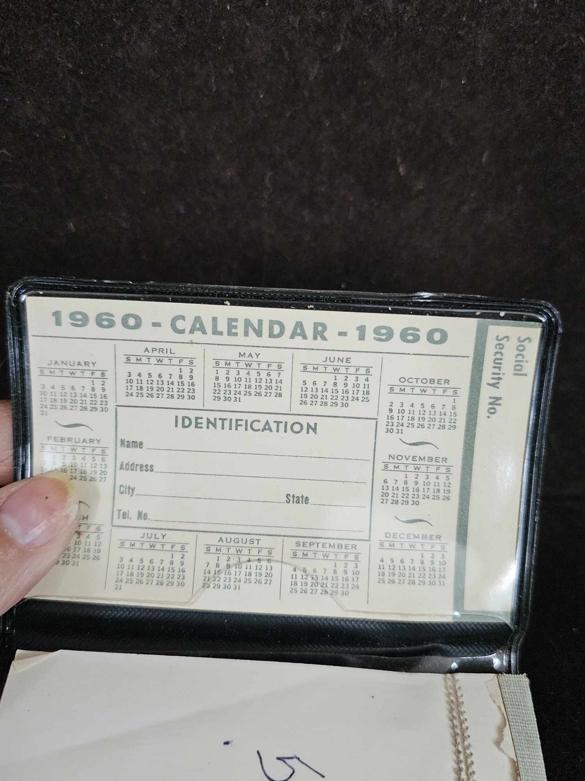 Vtg 1960 Pittsburgh Pa National Bank Gold Tone Plastic Pocket Notebook Holder