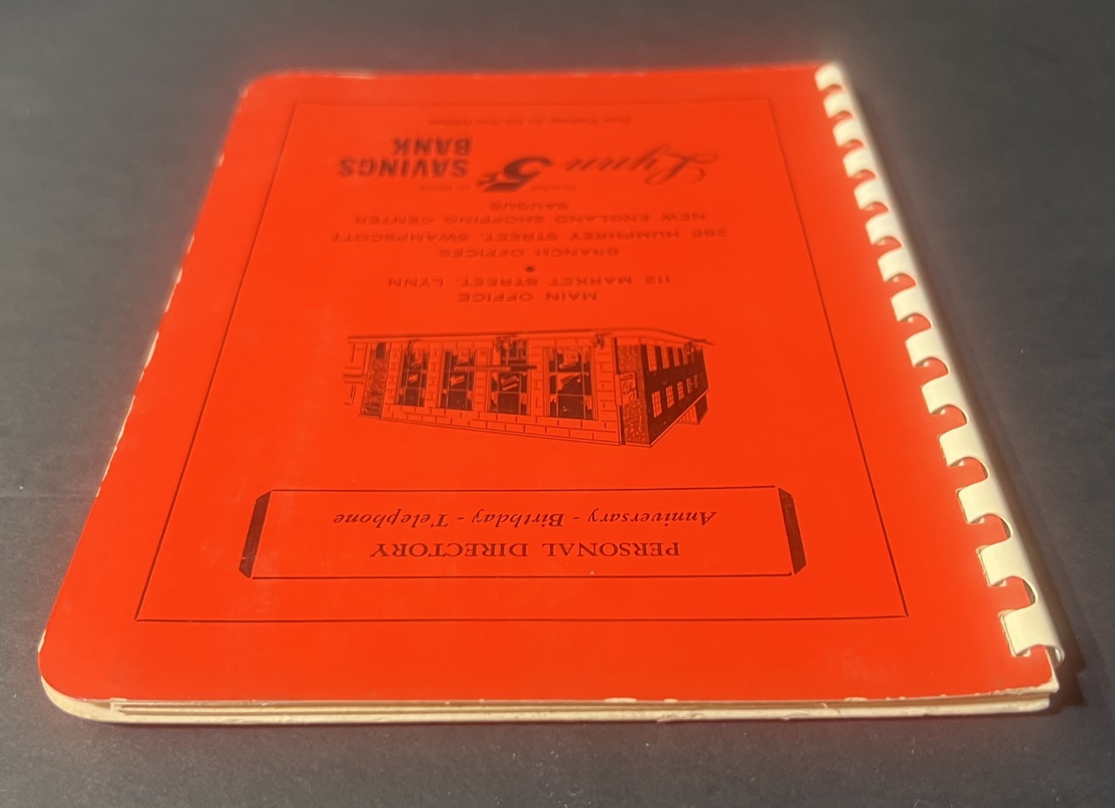 Lynn 5¢ Savings Bank Personal Directory 1961 (Hotel Edison, Sheldon Pharmacy)