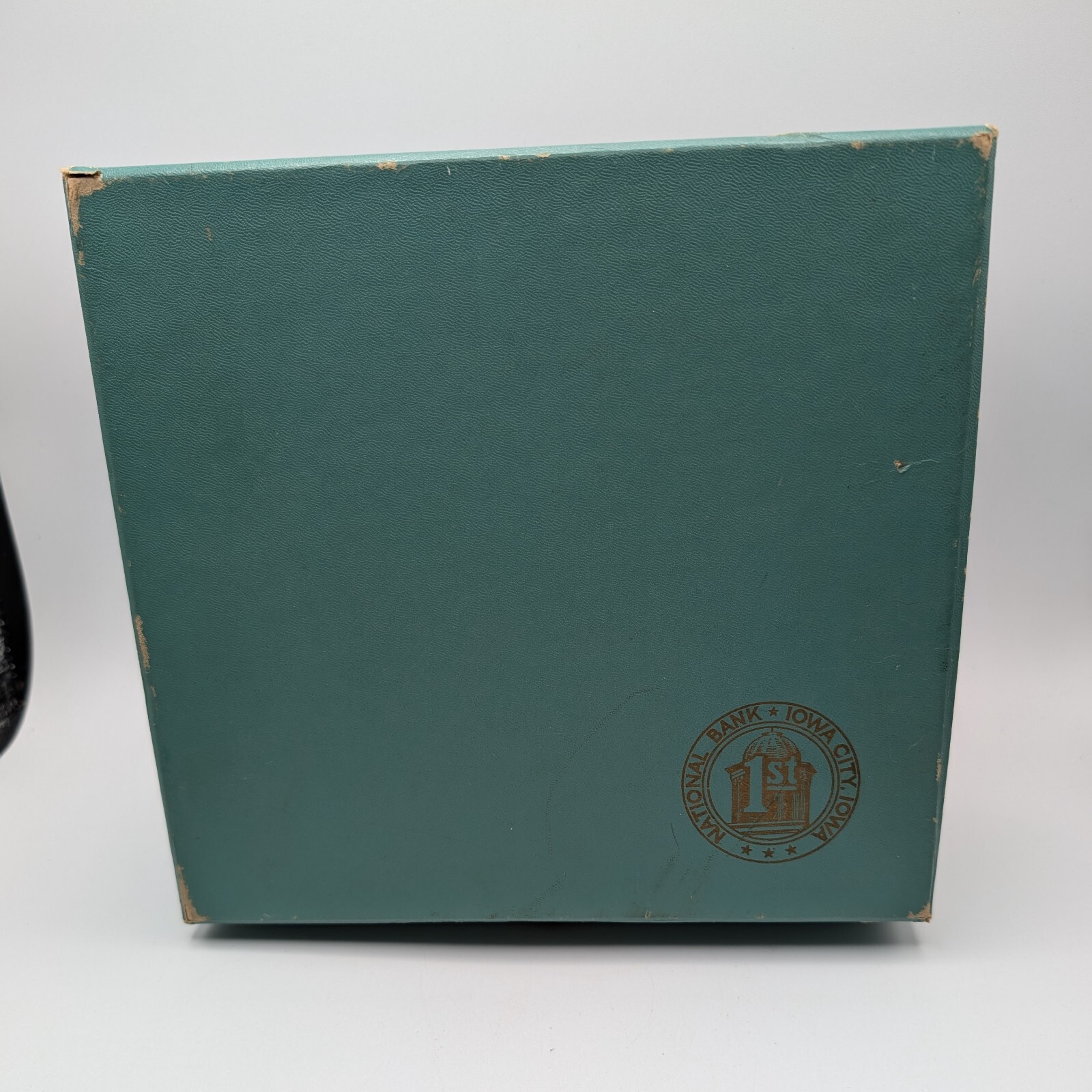 Vtg 1960s 1st National Bank of Iowa City Cancelled Check File Box Vance & Ass.