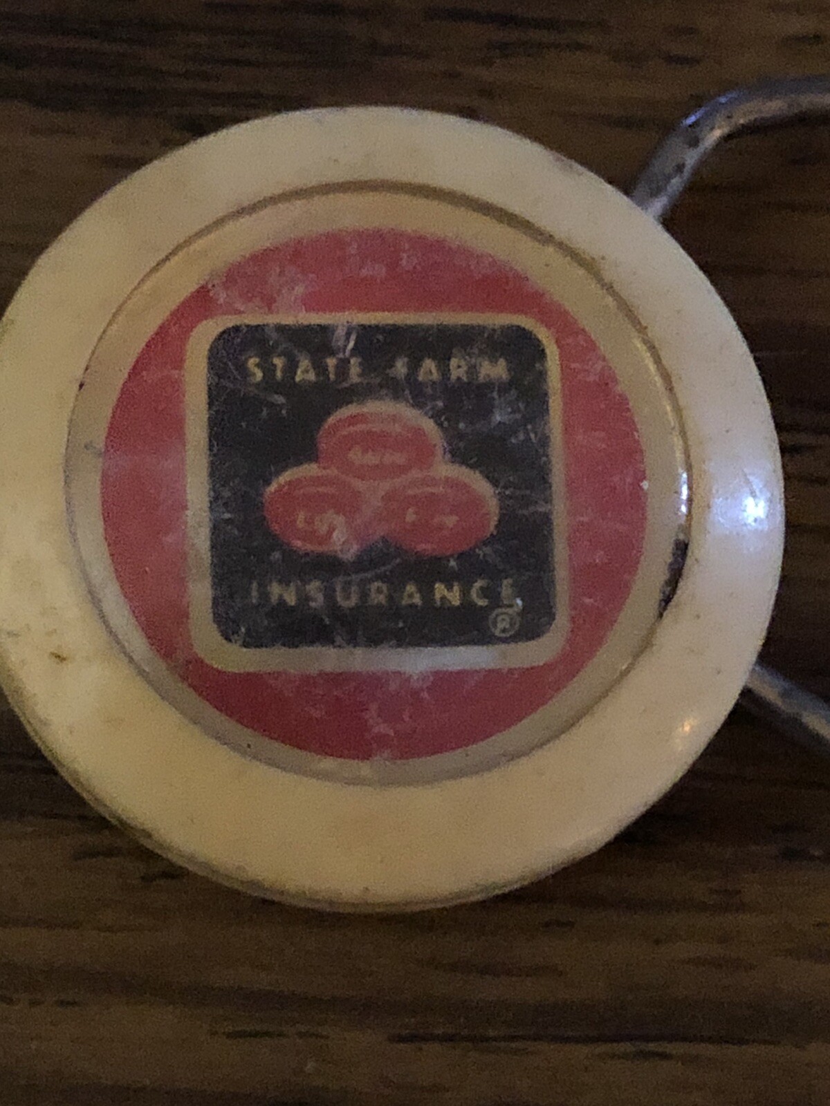 Vintage 50’s 60’s State Farm Advertising Key Chain Wichita, KS Quakenbush