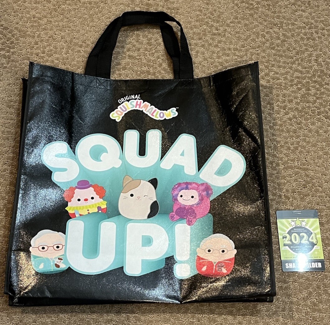 2024 BERKSHIRE HATHAWAY WARREN BUFFETT & CHARLIE MUNGER 10” Squishmallow Bag