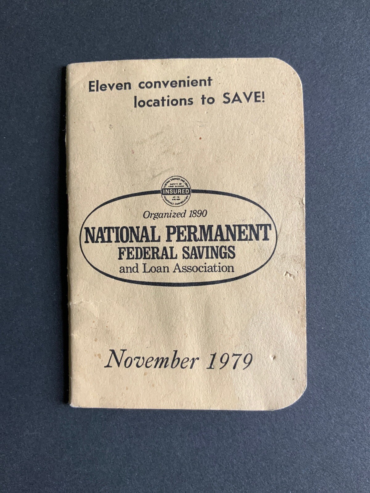 National Permanent Federal Savings Loan Booklet November 1979