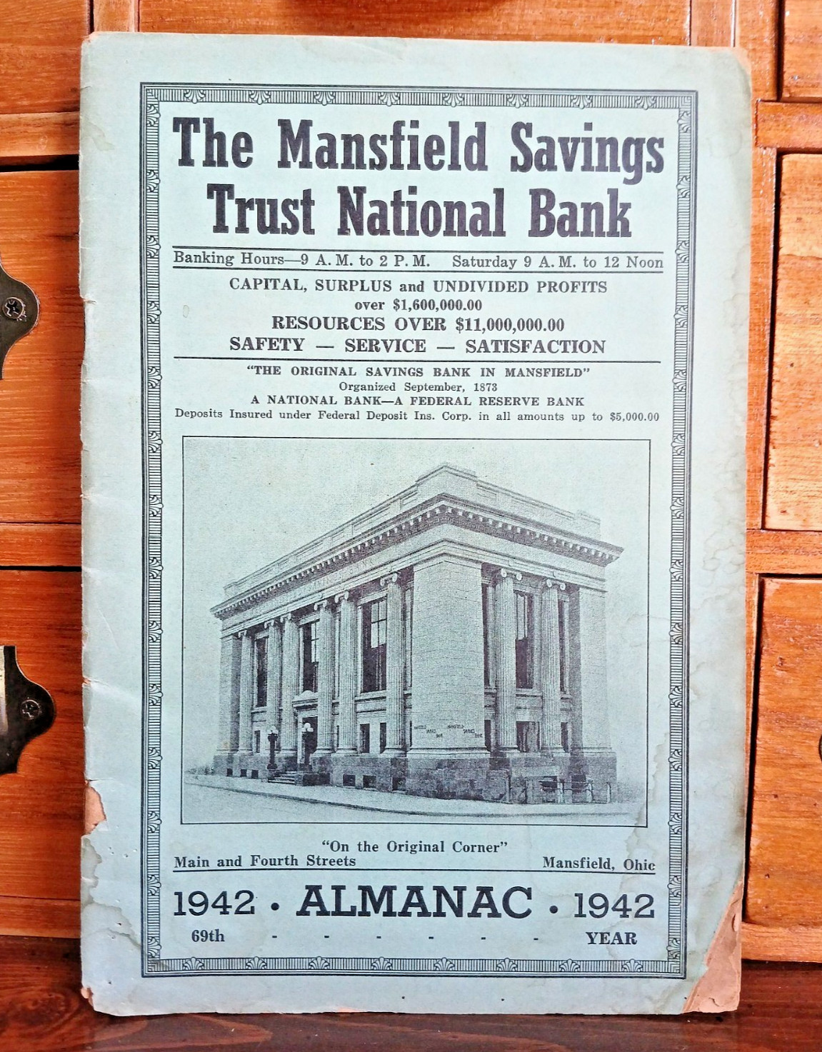 1942 The Mansfield Savings Trust National Bank Almanac – WWII Era