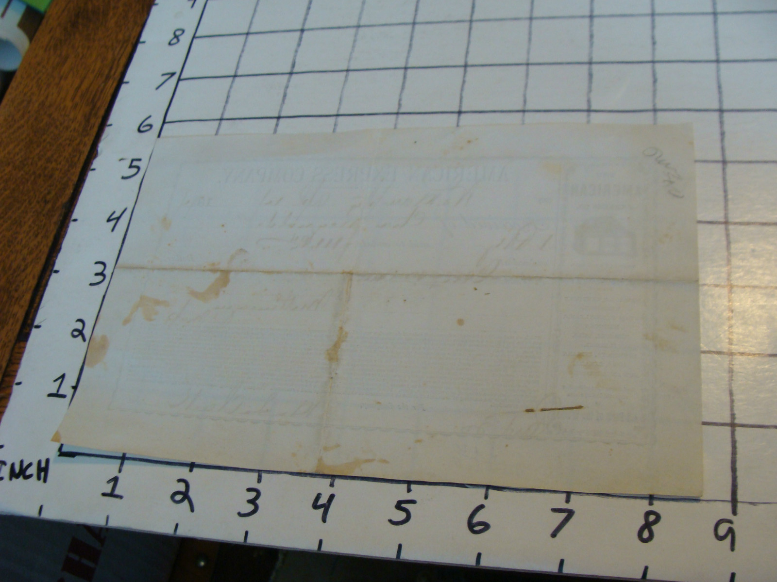 Vintage Paper: 1874 AMERICAN EXPRESS CO. paper with logo, cool