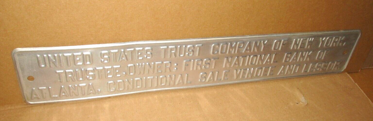 ATLANTA — NEW YORK — United States Trust Company — VINTAGE – OLD — Bank Sign
