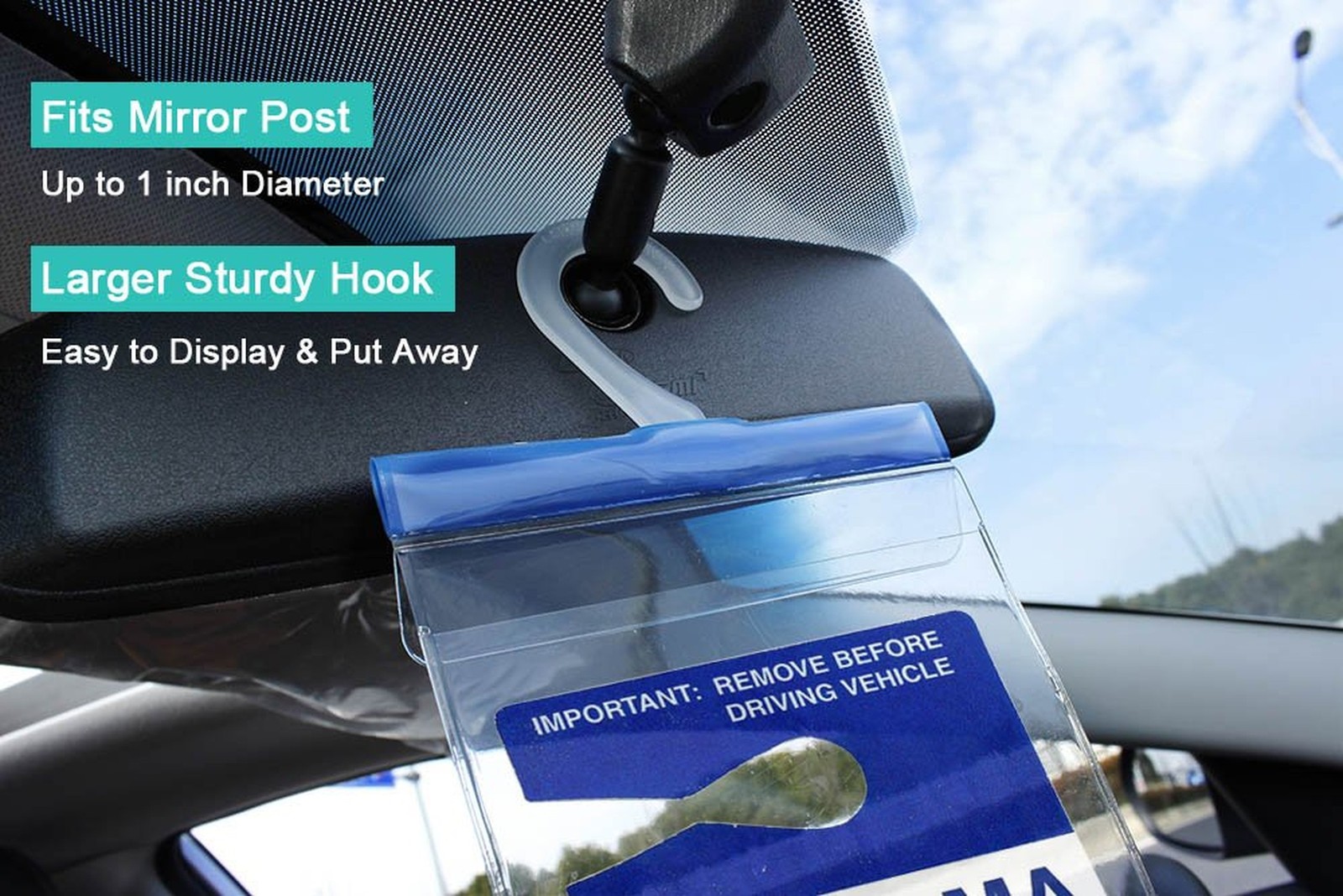 Handicap Parking Placard Holder – Disabled Parking Permit Holder Hanger Sleev…
