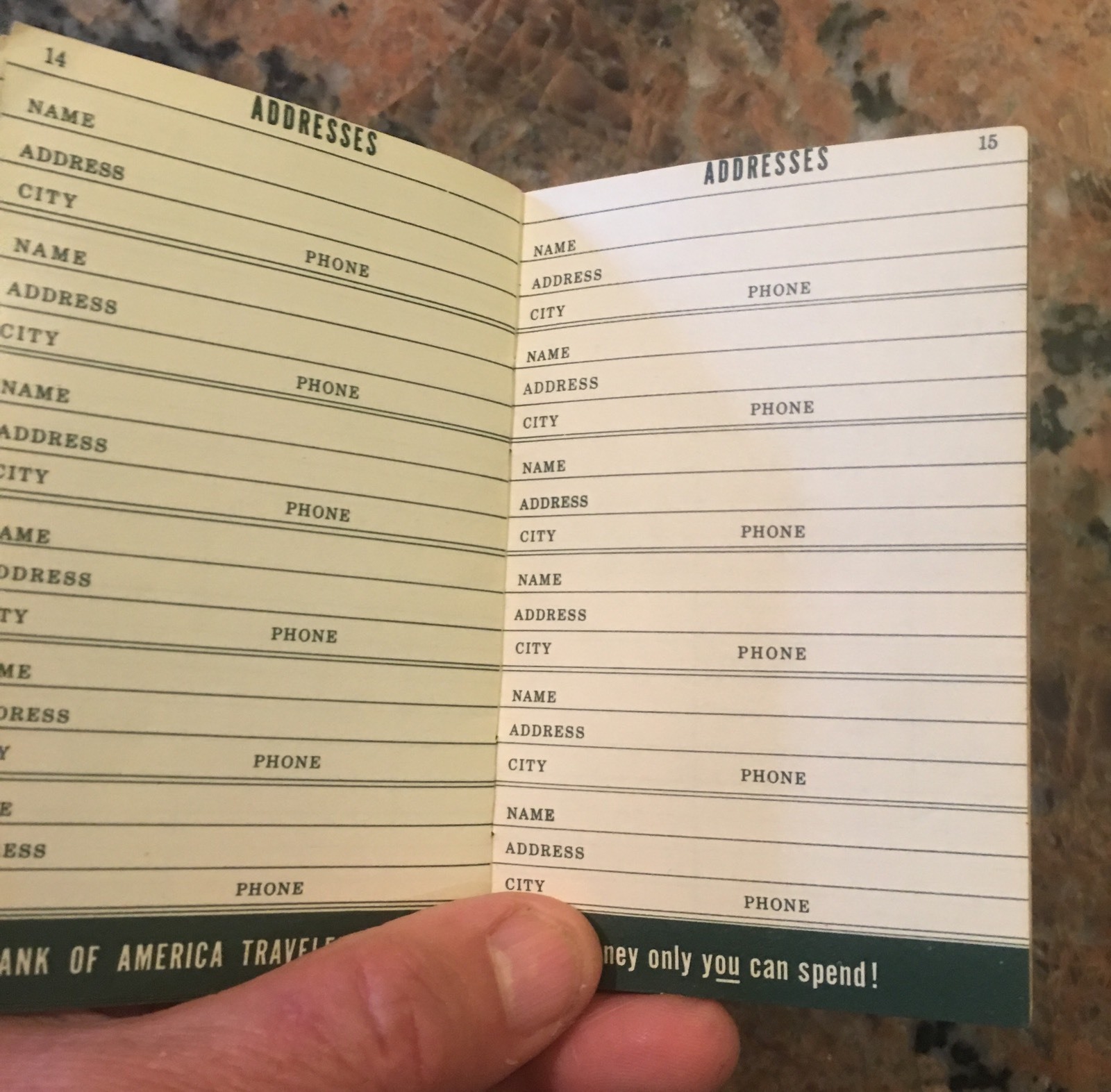 Farmers And Merchants Bank Of Ashville Travelers Memo Book 1958 4″ X 2.75″