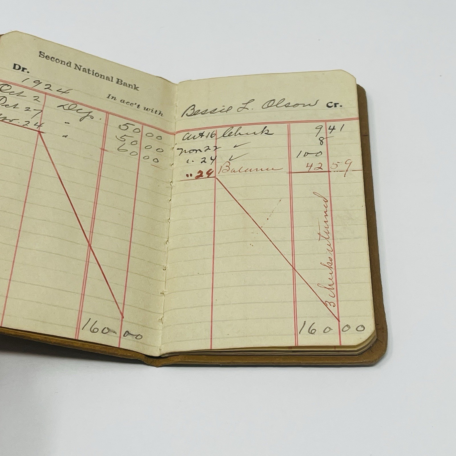 1921 Second National Bank New Hampton Iowa Bank Savings Account Book