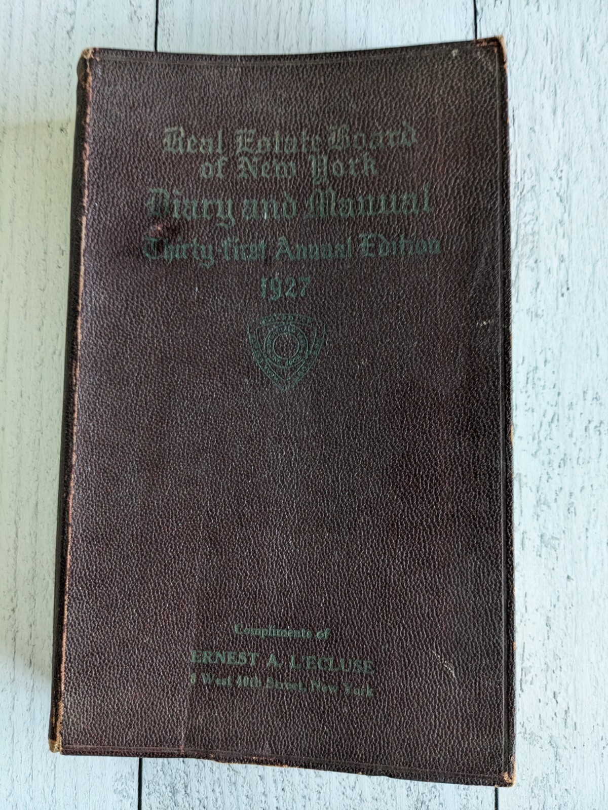 1927 Central Mercantile Bank & Trust Executive Diary Broadway Central Bank Run
