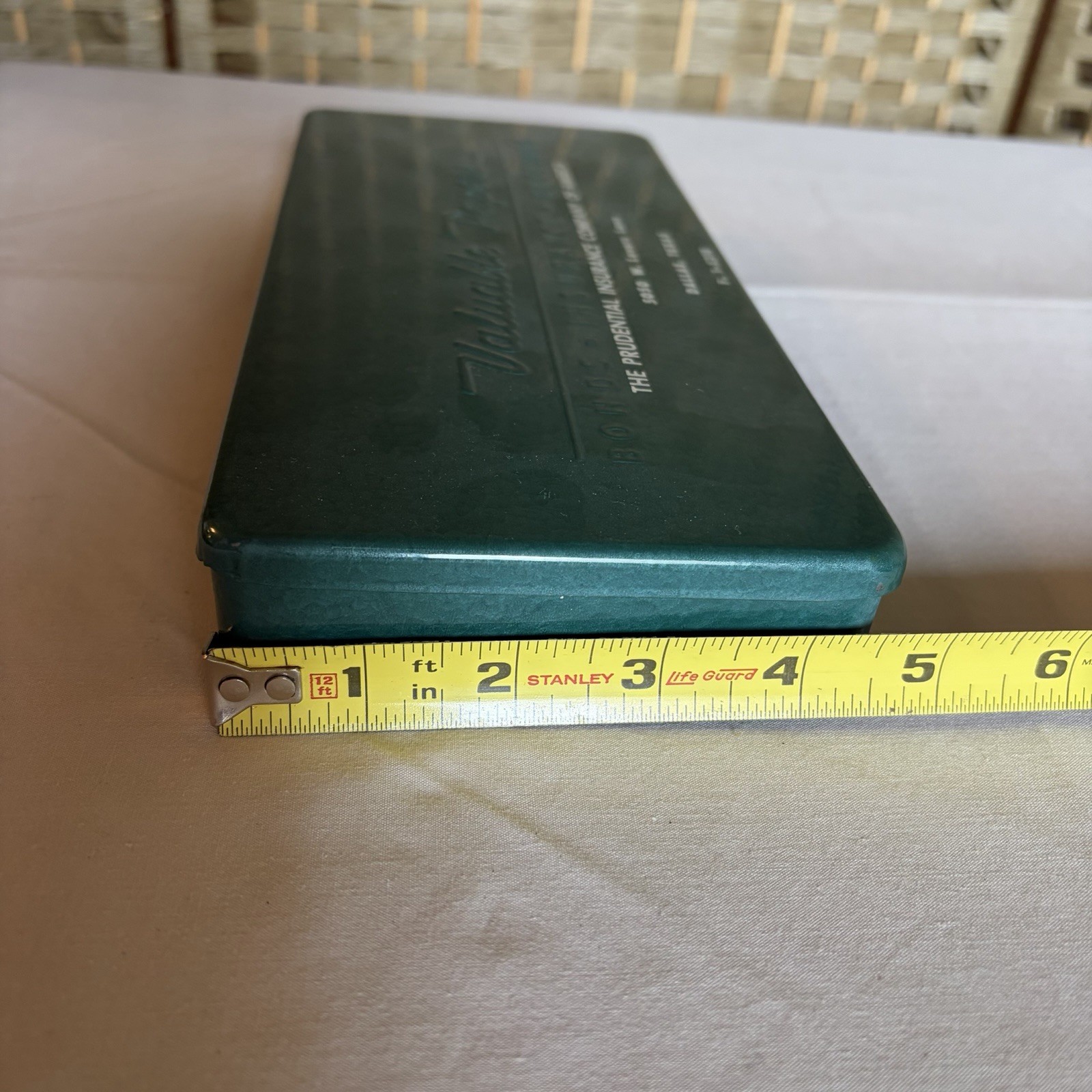 VTG Metal Storage Box The Prudential Insurance Co. 5050 W. Lovers Ln. Dallas TX