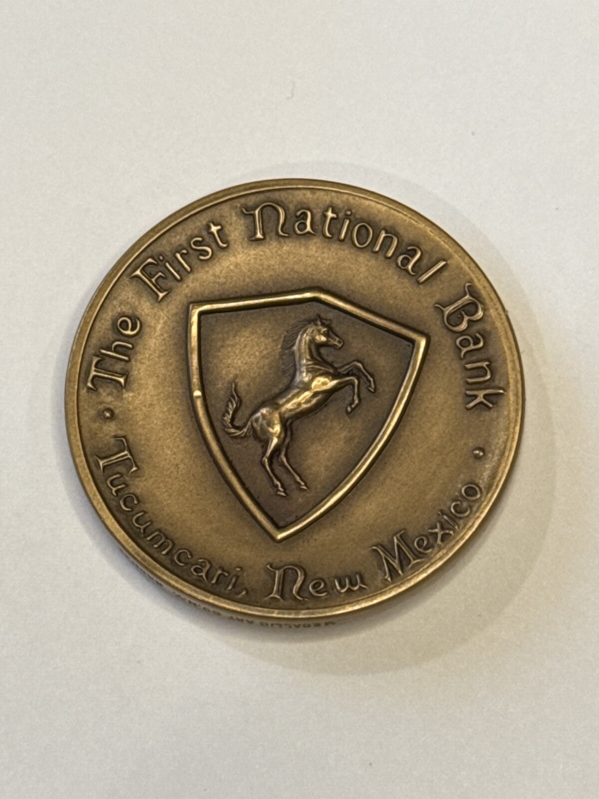 1902-1974 The First National Bank Bronze Medal Tucumcari, NM – Medallic Art