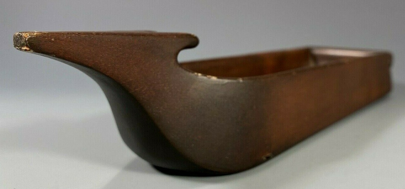 Carved Wood Zoomorphic Shape Asian Market Wells Fargo stagecoach Pencil tray