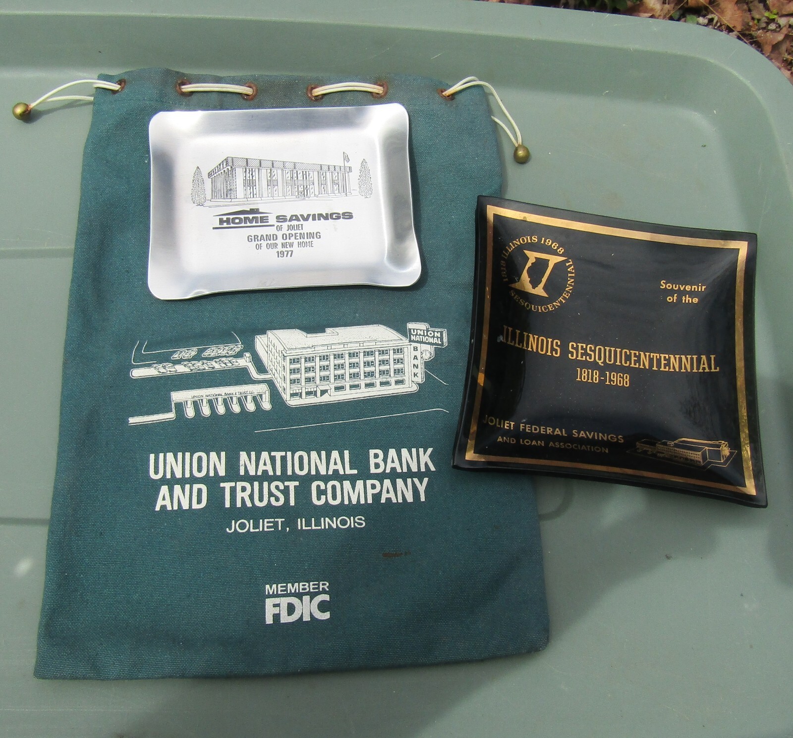 (3) Joliet Illinois Bank Items Home Savings Joliet Federal Union National look
