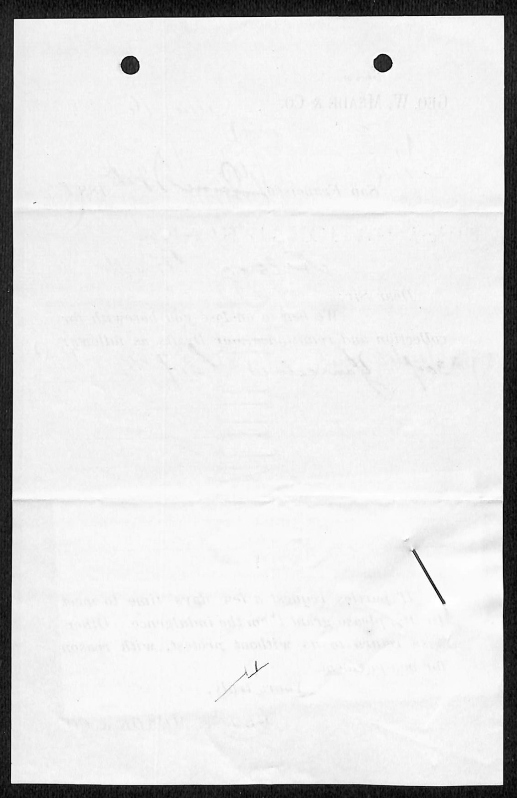Geo, W. Meade & Co. San Francisco 1888 Remittance Notice FNB Helena, MT