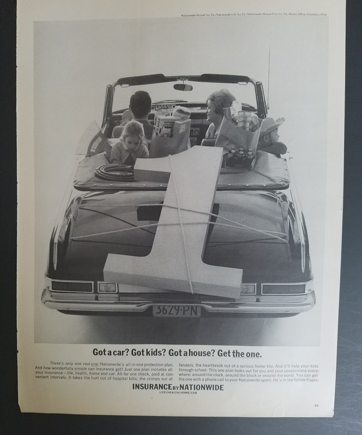 1963 got car kids house get Nationwide Insurance convertible car ad