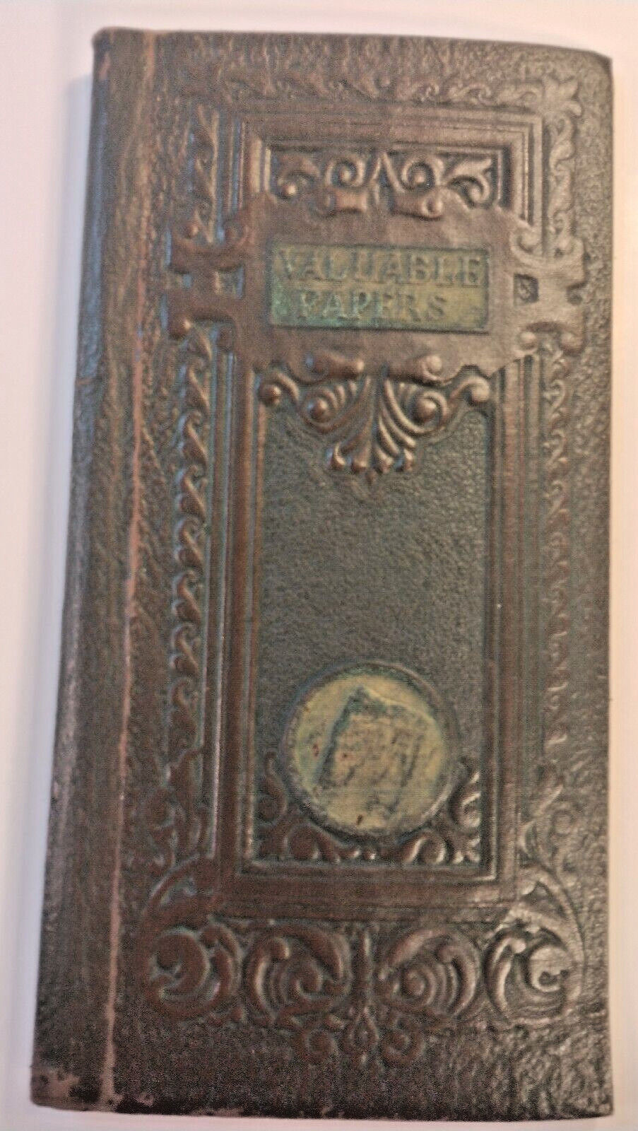 Vintage Prudential Insurance Valuable Papers Leather Folder Wallet Tooled