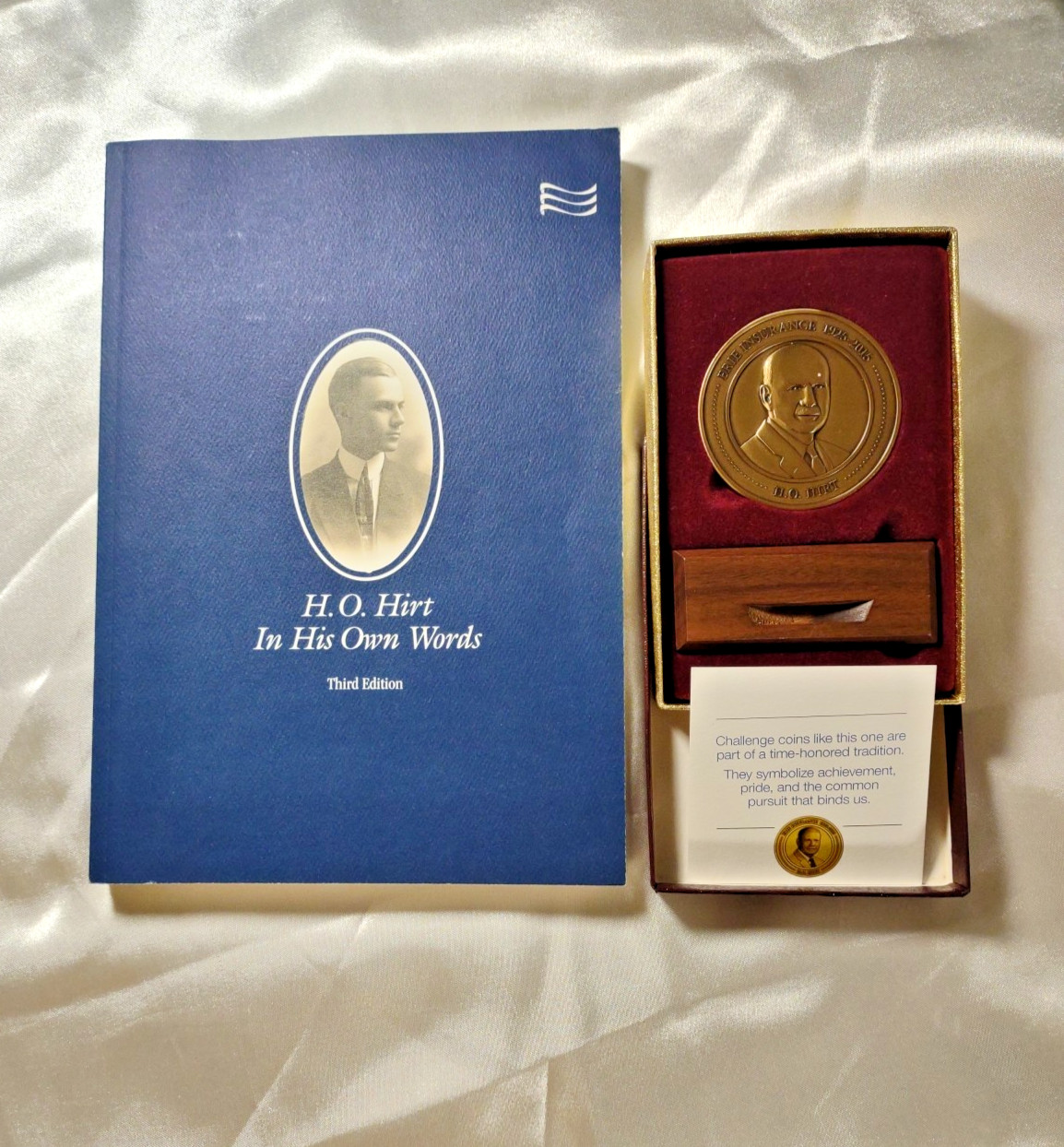 Erie Insurance 85th Anniversary Bundle | Challenge Coin & Book by H.O. Hirt