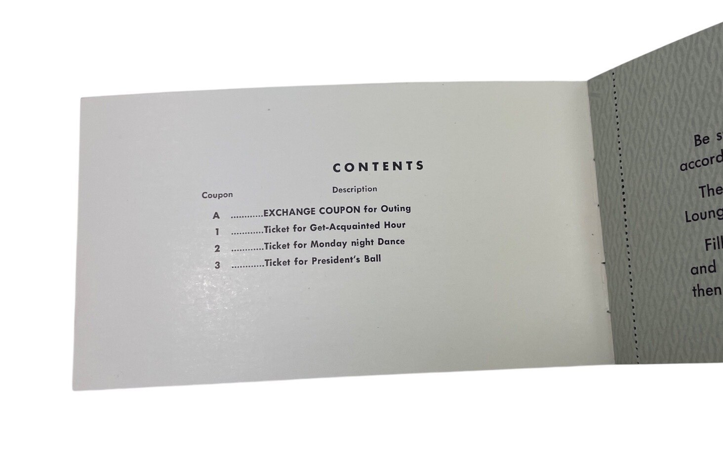 59th Annual Convention American Institute of Banking (AIB) Delegates Coupon Book