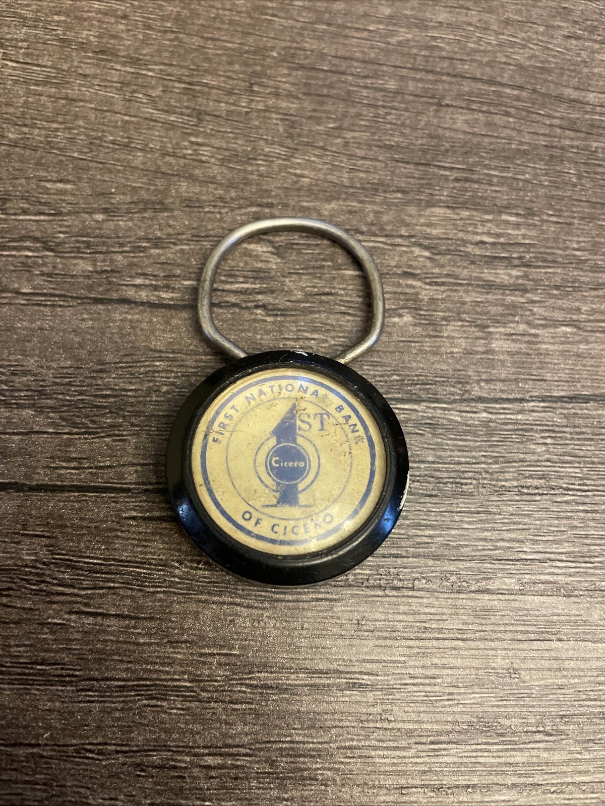 Vintage First National Bank Of Cicero 50th Anniversary Keychain