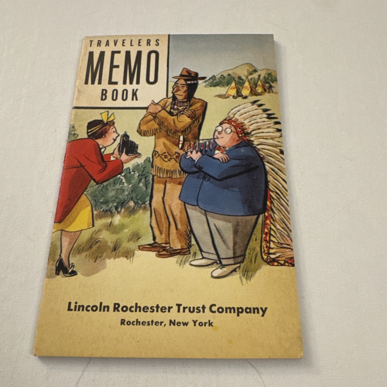 Vintage 1951 Lincoln Rochester Trust Company Traveler’s Memo Book B4