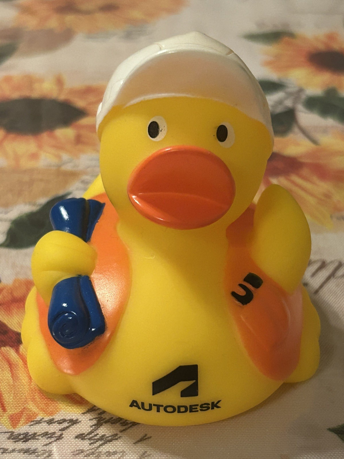 Promotional Autodesk Construction Worker Promo Yellow Rubber Duck
