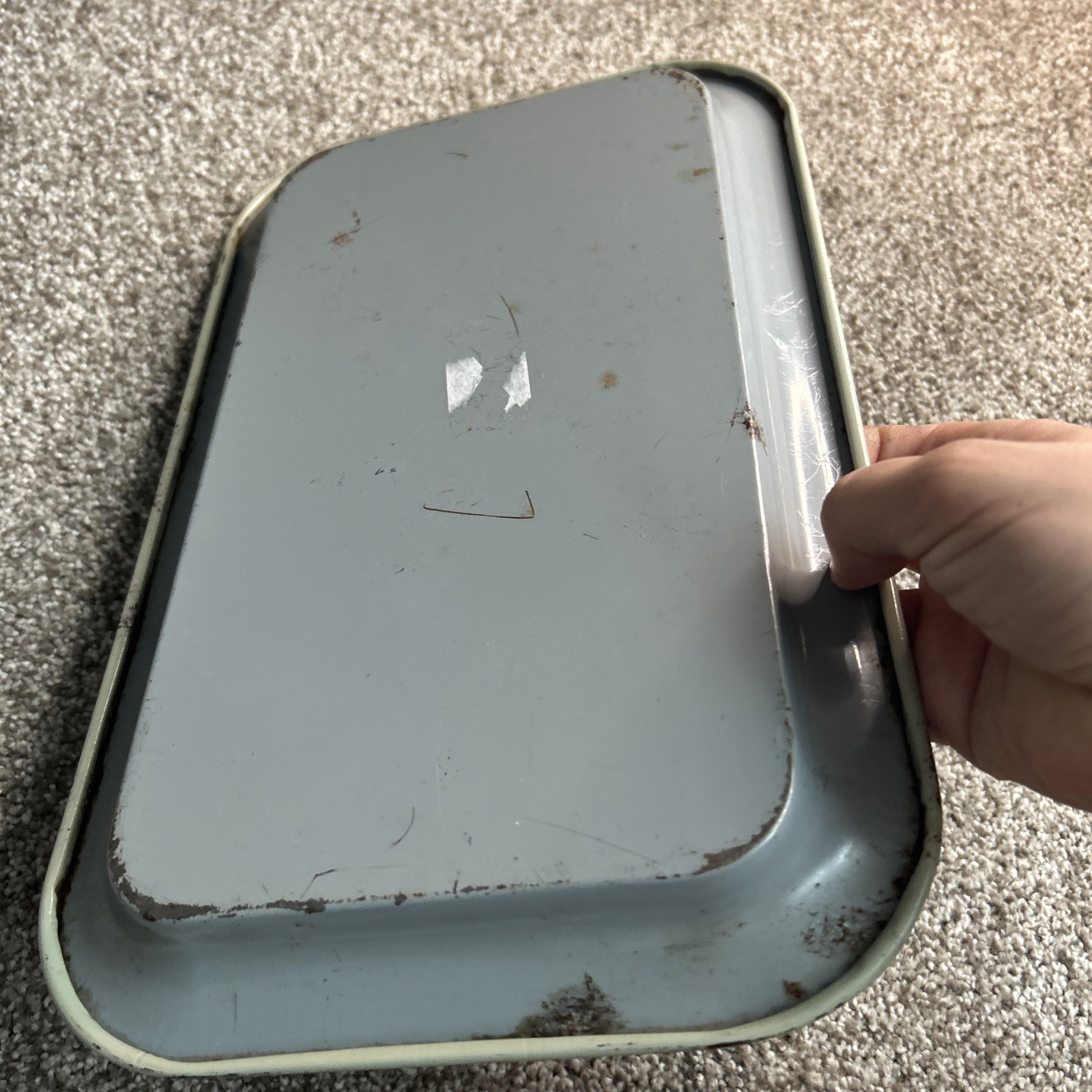 Vintage 1956? Herman Mutual Insurance Co. Iron Ridge, WI Steel Serving Tray
