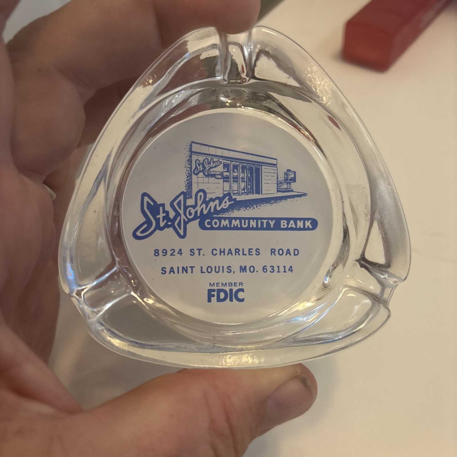 Vintage St. Johns Community Bank St Charles Rock Road St Louis Missouri Ashtray