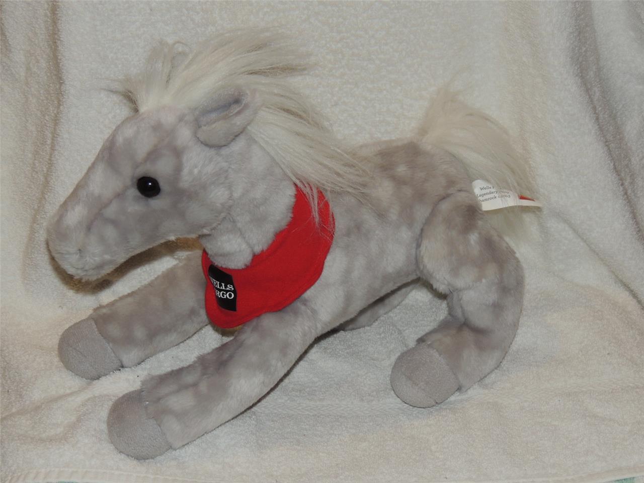 Wells Fargo Legendary Pony Shamrock Dapple Gray 14″ Plush Stuffed Animal Horse
