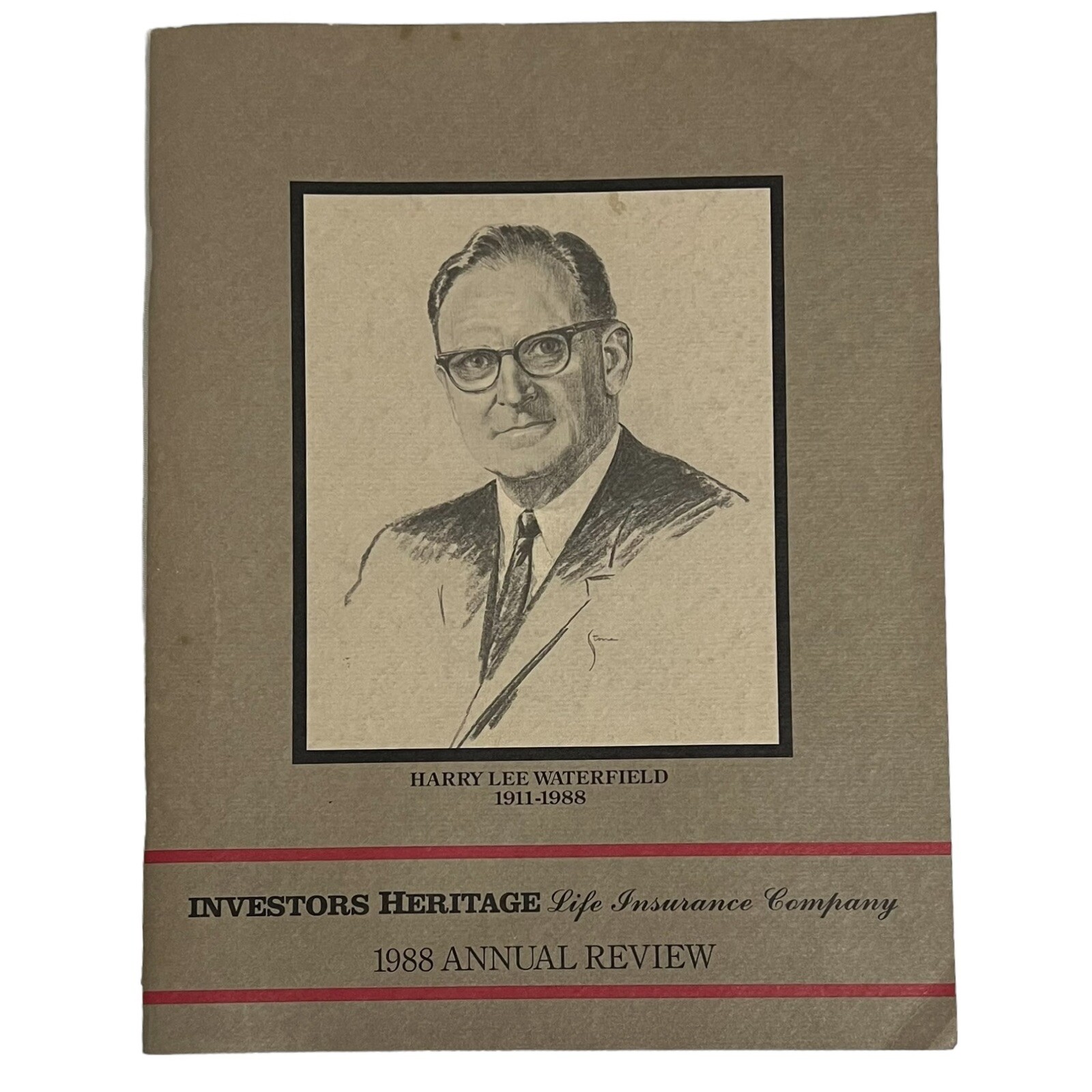 Vtg 1988 Investors Heritage Life Insurance Co Frankfort KY Harry L Waterfield