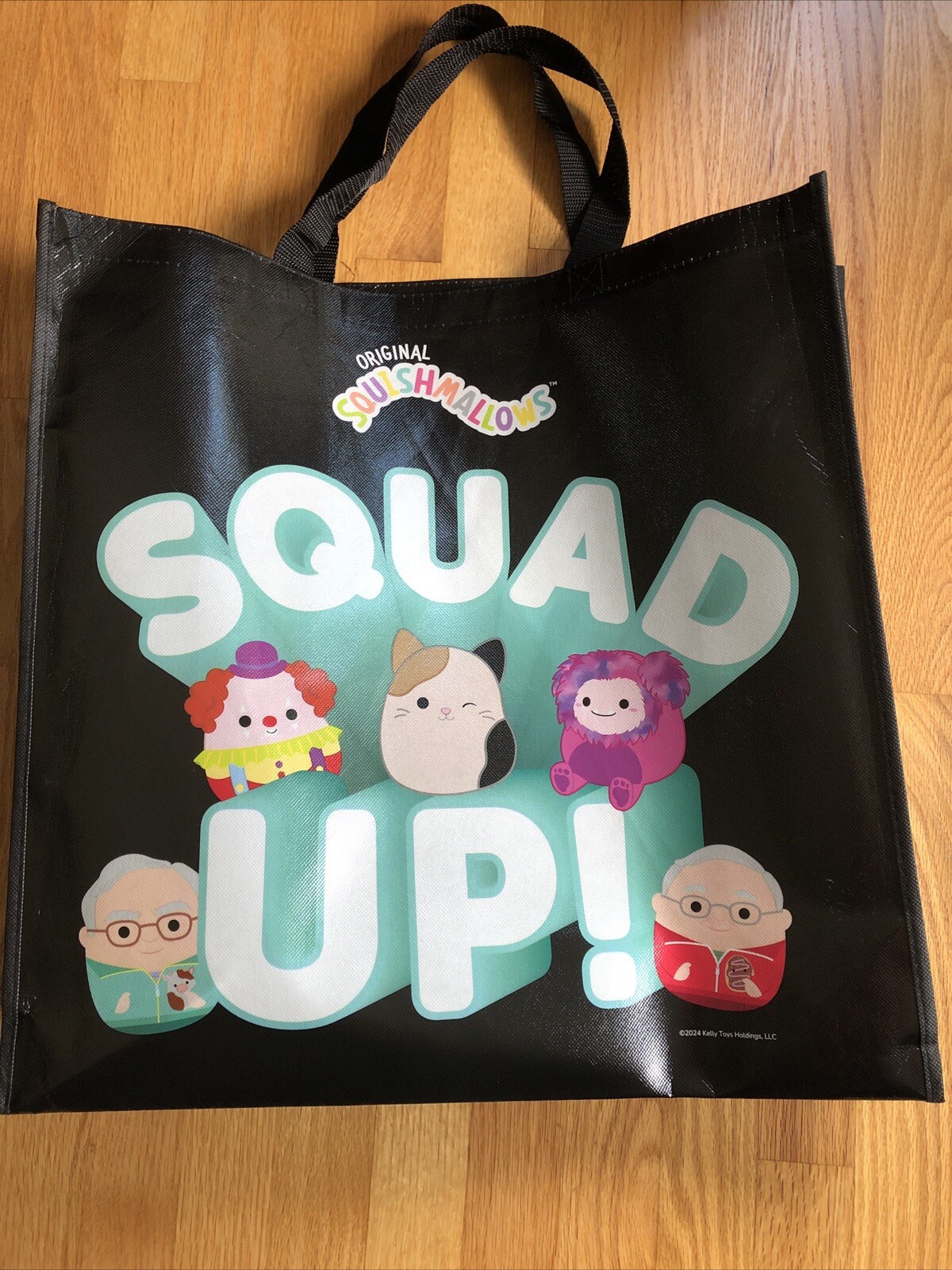 Berkshire Hathaway Exclusive Bag 2024 Large Black Squishmallows Bag Squad Up!