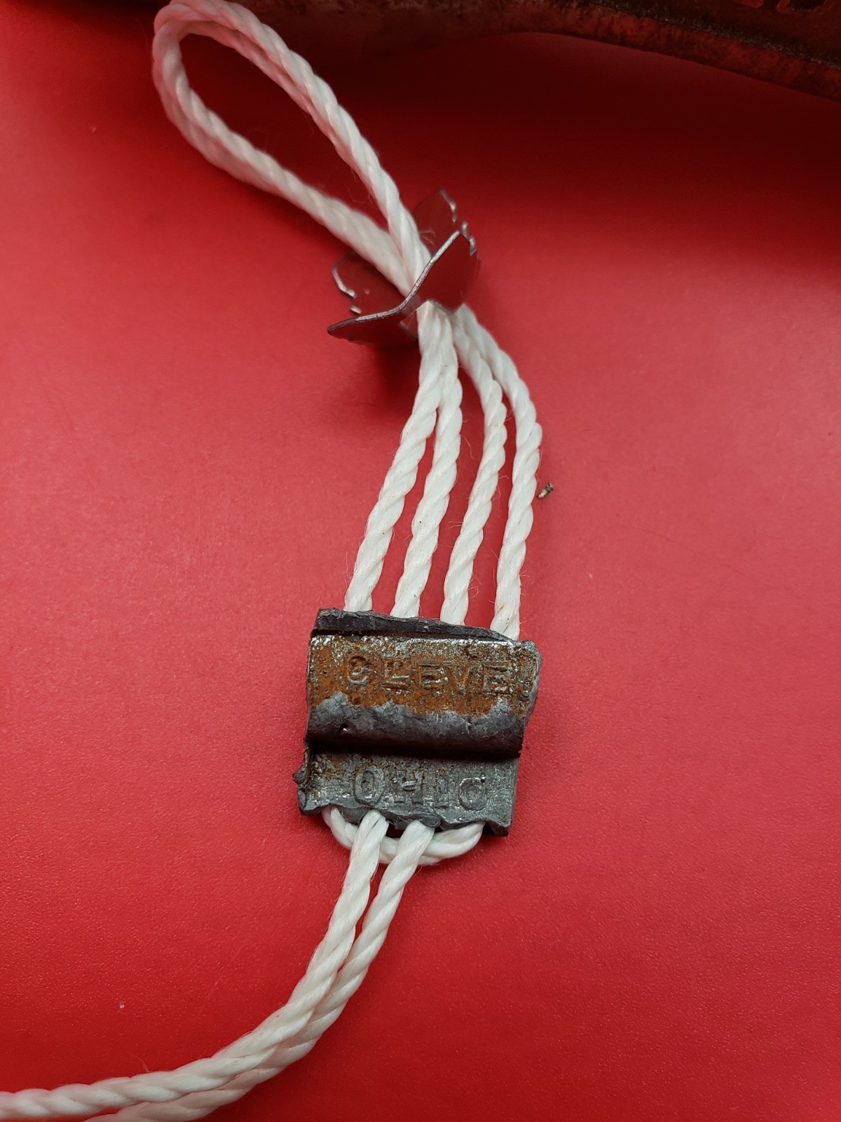 ANTIQUE 1916 PORTER SAFETY SEAL LEAD BANK BAG SEAL CRIMPER SUPER FOODS CLEVELAND