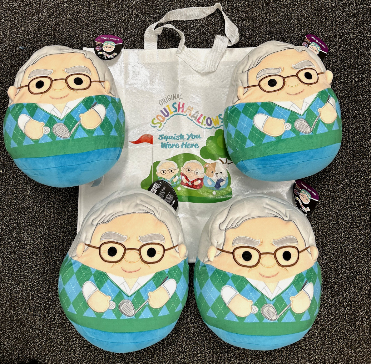 Warren Buffett & Charlie Munger Squishmallow 10” 2025 Berkshire Hathaway Meeting
