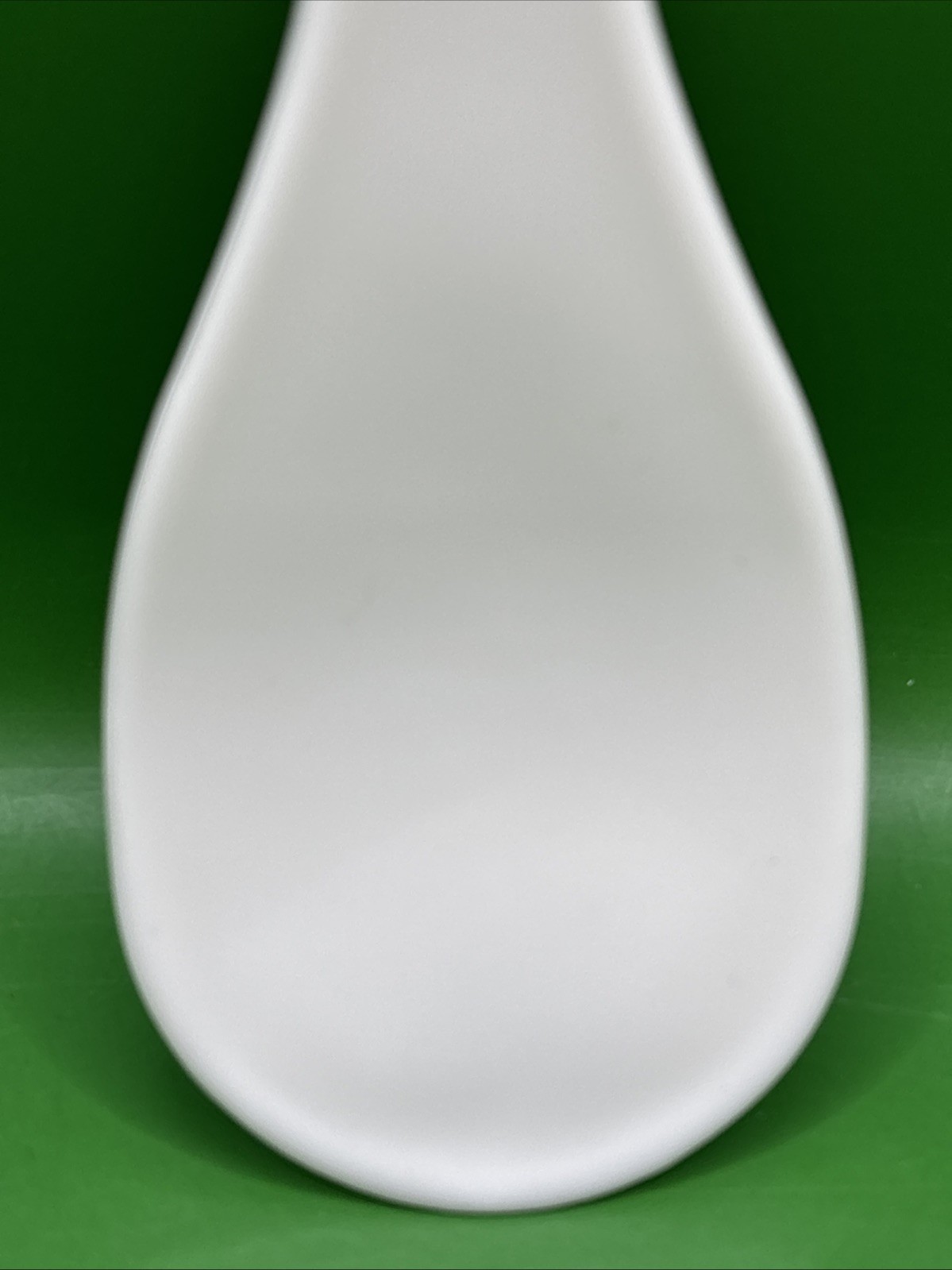 Vintage State Farm 8″ Long Plastic White Rice Spoon w/ Square Logo