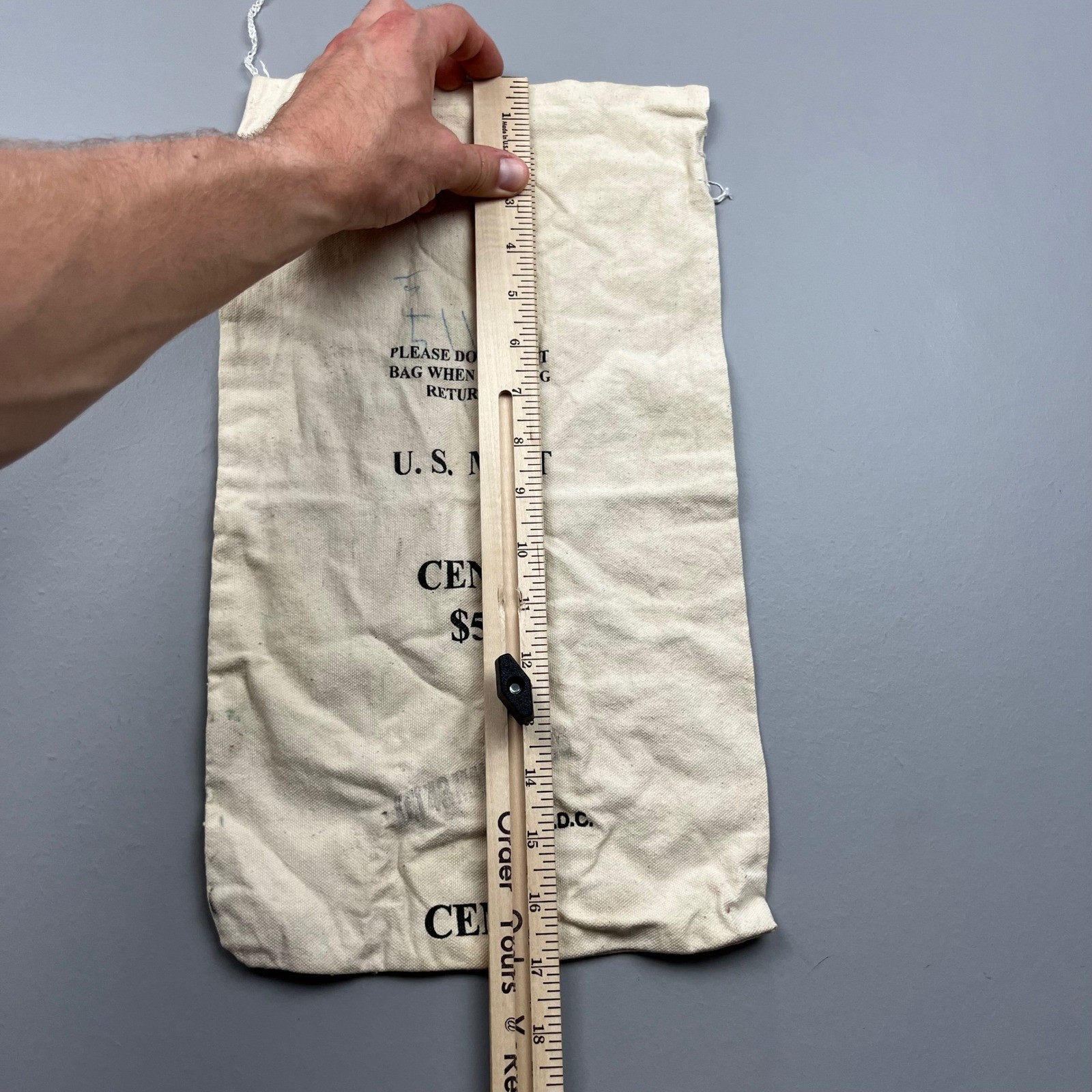 US Mint Coin Bag Unisex OS Cream Canvas $50 Cents G.I.D.C. Vintage Money Pouch